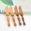 Small mini engraved butter spreader peanut mixing fly spreading wood butter knife set