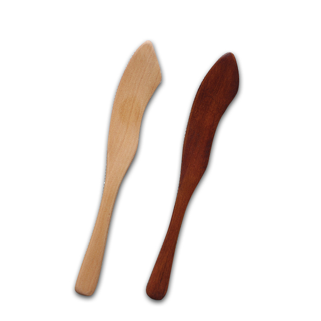 High quality custom natural mini small bamboo wooden dinner spreader butter knife