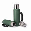 Portable camping travel water drinking cup 1200ml 1.2 L double wall stainless steel 304 thermos vacuum flask with handle