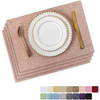 High Quality Rectangle Linen Waterproof Placemat Non-slip Heat-resistant Wedding Hotel Desserts Placemat