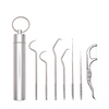 Portable 4 5 7 Pcs Set Metal Stainless Steel 304 Storage Box Toothpick Holder For Outdoor