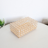 High Quality European Luxury Diamond Napkin Paper Holder Decorative Crystal Glass Tissue Box for Hotel Wedding