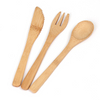 In Bulk Eco Friendly Silverware Wooden Utensil Flatware Reusable Travel Spoon Knife Fork Kit Bamboo Cutlery Set