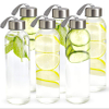 Reusable Tumbler Cheap Clear Glass Water Bottle with Metal Lid