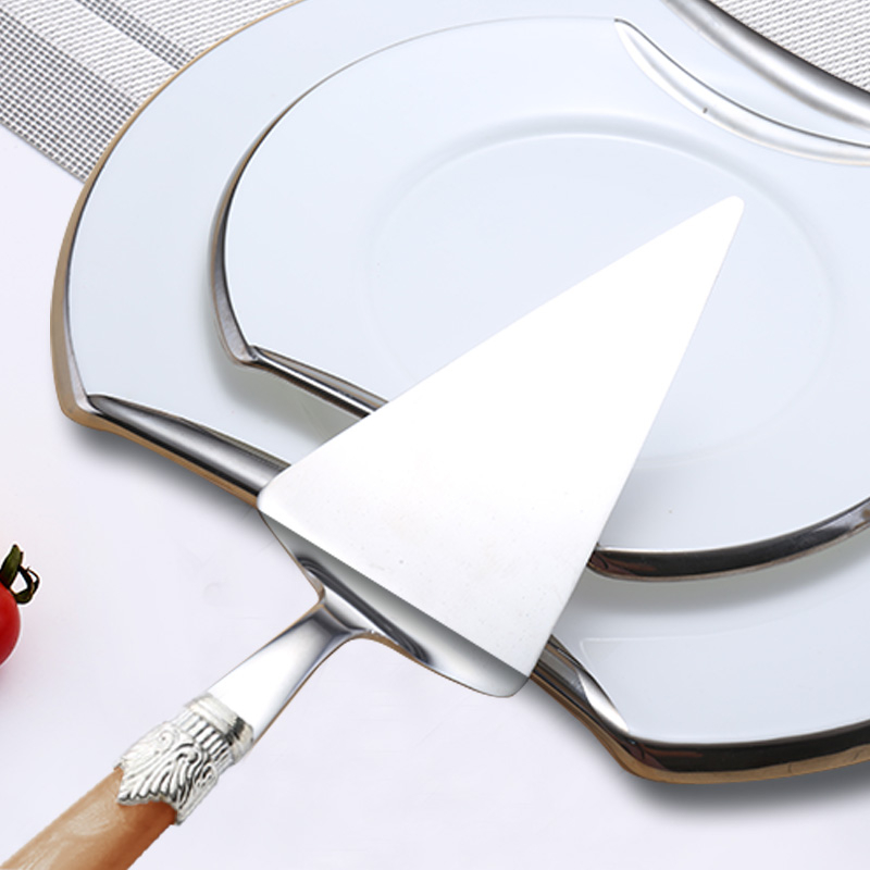 Luxurious Classic Pearl Acrylic Handle Stainless Steel Cake Server Knife Set 