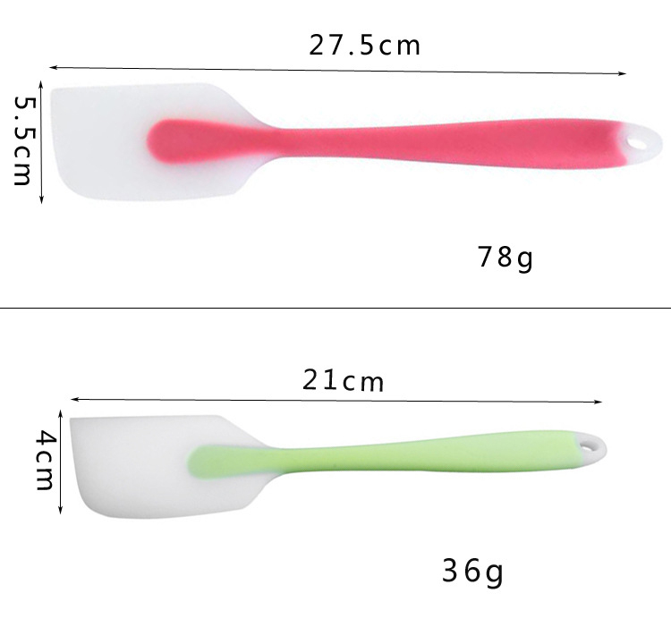 Translucent Colorful Mixing Colored Baking Silicon Spatula with Design