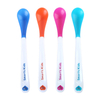 Cute Silicon Rubber Plastic Handle Infant Spoon Silicone Baby Feeding Spoon