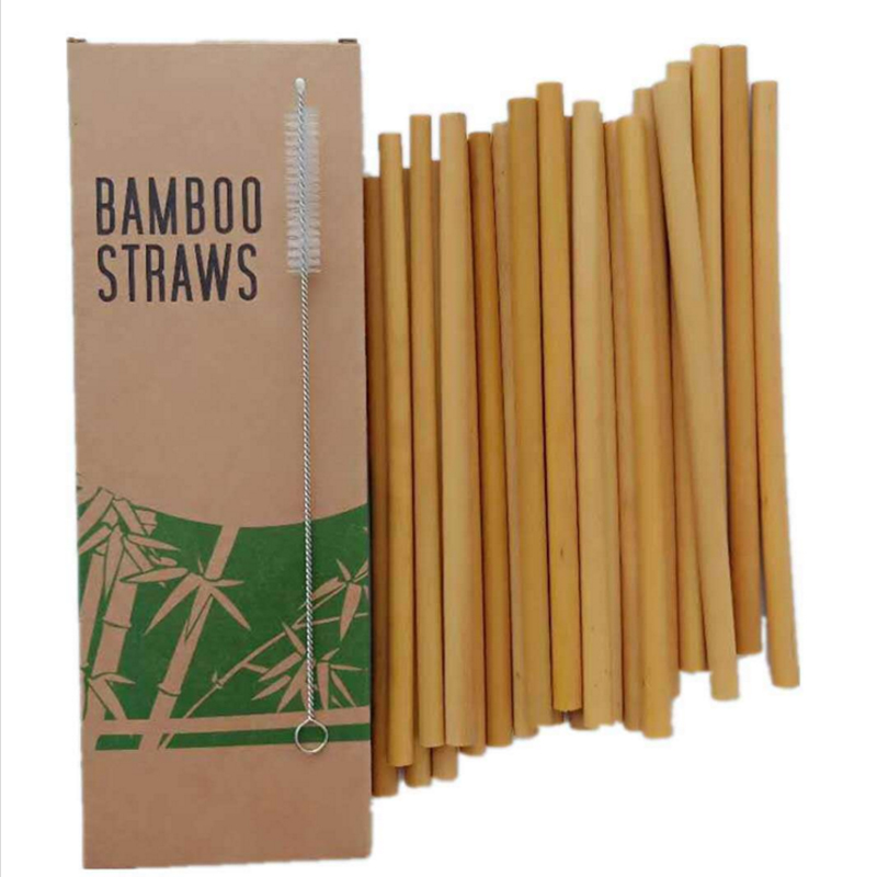 reusable bamboo drinking straw eco friendly natural organic customized logo