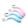 Stainless Steel 18/10 Kids Fork And Spoon Set in Box Baby Toddler Utensils Flatware with Case