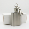 IN STOCK 1 oz 4 6 8 oz mens whisky mini keychain corong covers blank 304 stainless steel hip flask