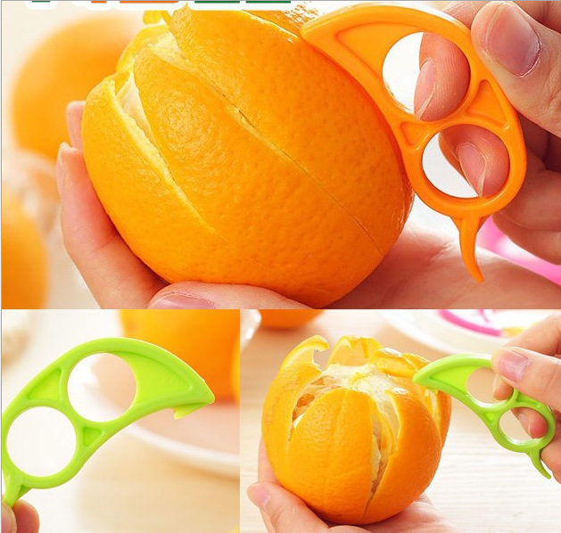 Small Mini Size Plastic Covers PP Industrial Finger Manual Easy Use Orange Juicer Peeler for Kitchen