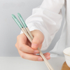 Reusable Japanese Style Fish Pattern Print Irregular Anti-slip Design PET Fiberglass Chopsticks for Sushi