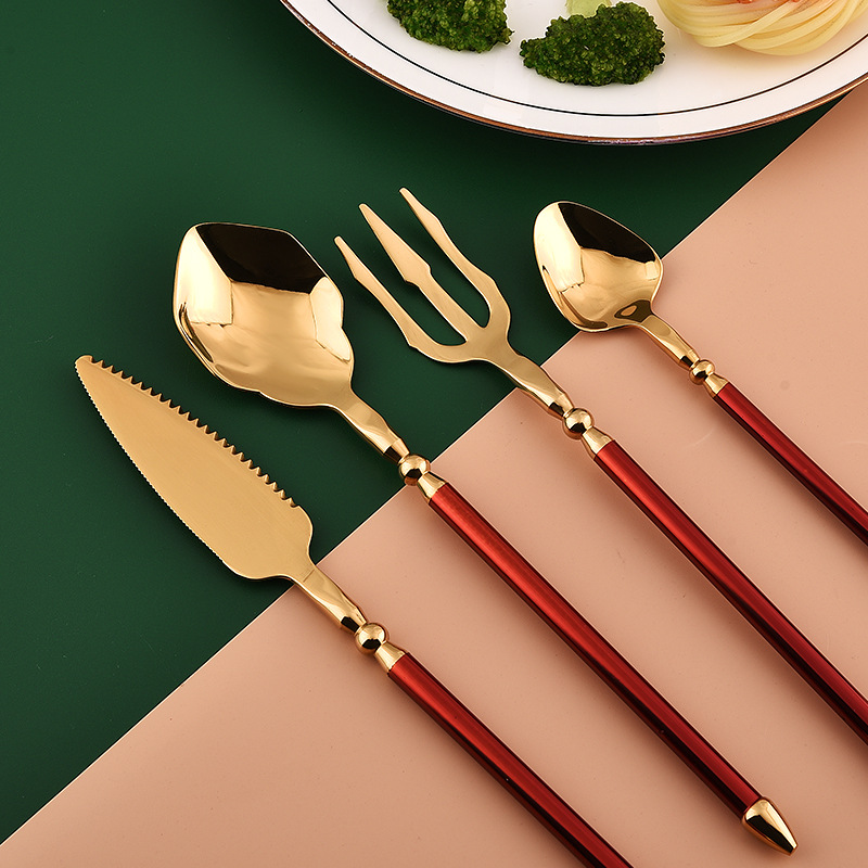 High Quality 304 Stainless Steel Cutlery Set Personalized Irregular Shape Cutlery Classy Luxury Flatware for Wedding