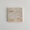 Funny Small White Square Bar Cup Mat Natural Stone Coaster Set for Drinking Coffee