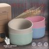 Nordic Style Plastic Bowl Set Round Colorful Design Wheat Straw Bowl