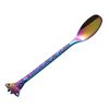 Coloured colorful metal inox 304 stainless steel animal giraffe tea coffee sugar stirring spoon gift set