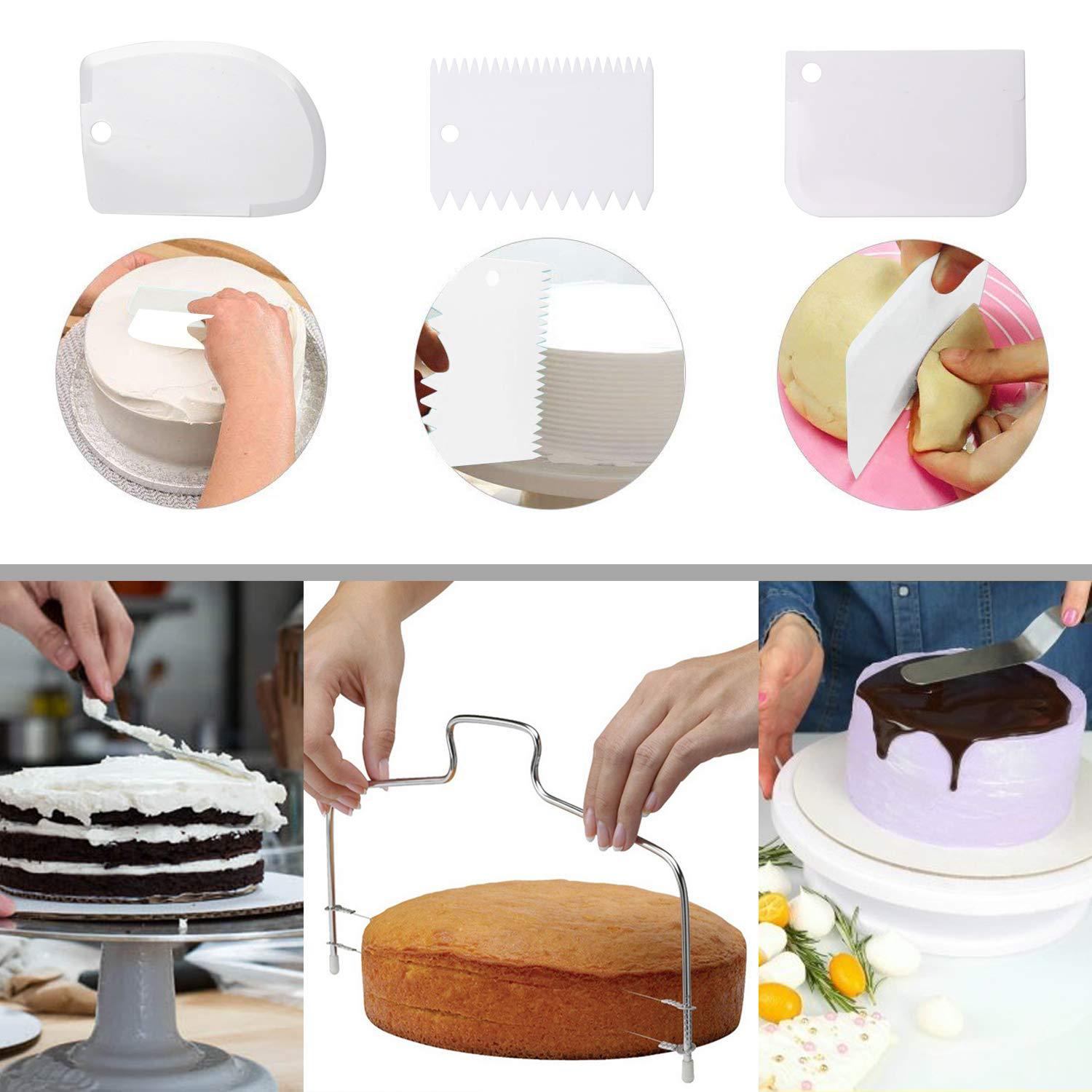 28cm Plastic Decorating Cake Tool Set Supplies Cake Turntable