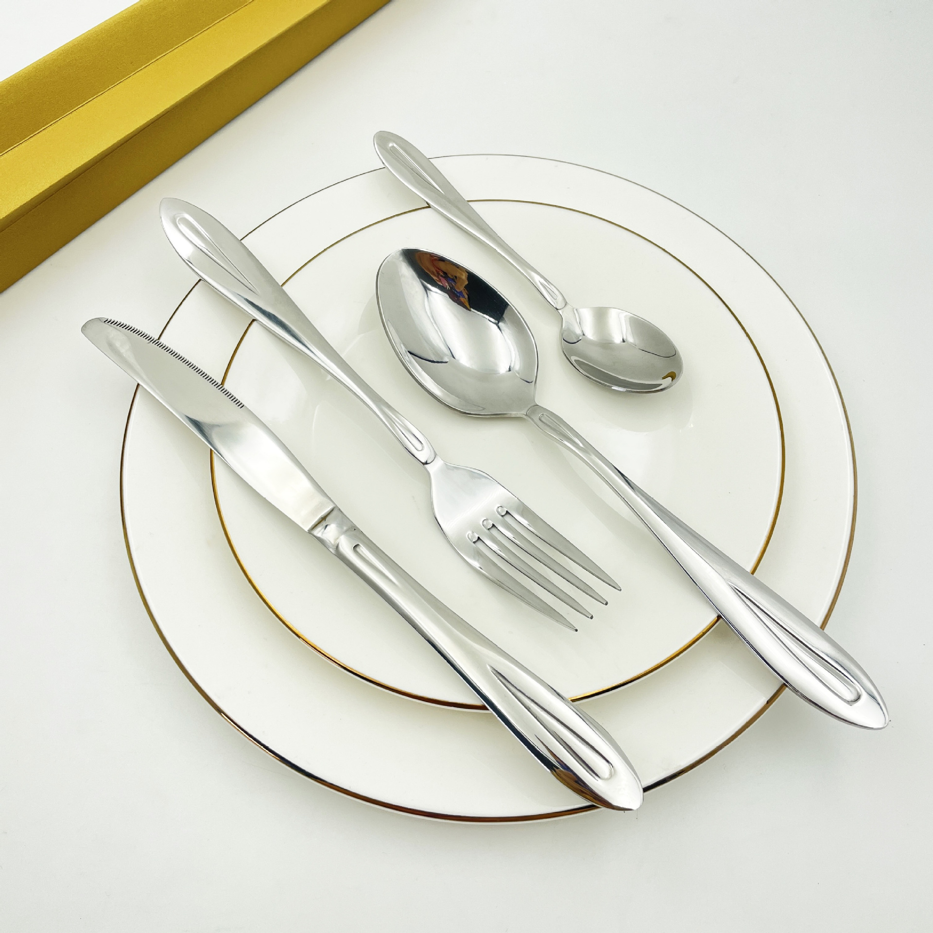 Bulk Blanks A Besteck Custom Logo Dinner Fork Spoon Knife Silverware Stainless Steel Flatware Set