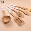 High Quality Customized Eco-friendly Bamboo Kitchen Cooking Tool Sets with Ceramic Handle