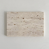 Funny Small White Square Bar Cup Mat Natural Stone Coaster Set for Drinking Coffee