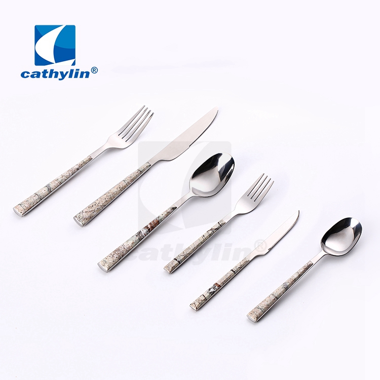 Odorless Plastic Handle Inox Cutlery Set Home Goods Flatware