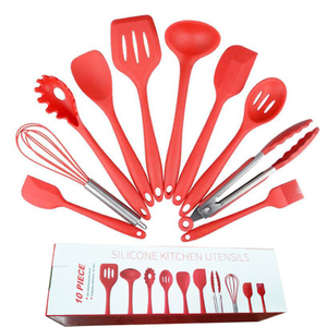 Non-stick heat resistant silicon rubber kitchen accessories tool serving spatula scraper silicone cooking spoon