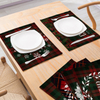 Square Christmas Nordic Cloth Cotton Woven Dining Table Mat Placemat