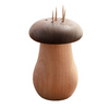 Novel Cute Mushroom Shape Black Walnut Solid Beech Wood Storage Box Toothpick Holder