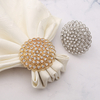 High Quality Silver Metal Rhinestone Napkin Ring Bling Flower Napkin Rings Luxury Wedding Napkin Rings