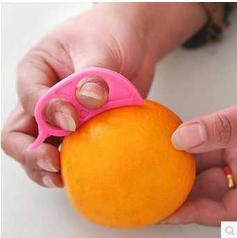 Small Mini Size Plastic Covers PP Industrial Finger Manual Easy Use Orange Juicer Peeler for Kitchen