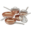 New Design 10pcs Aluminum Cookware Home Kitchen Copper Ceramic Cooking Pot And Pan Cookware Sets