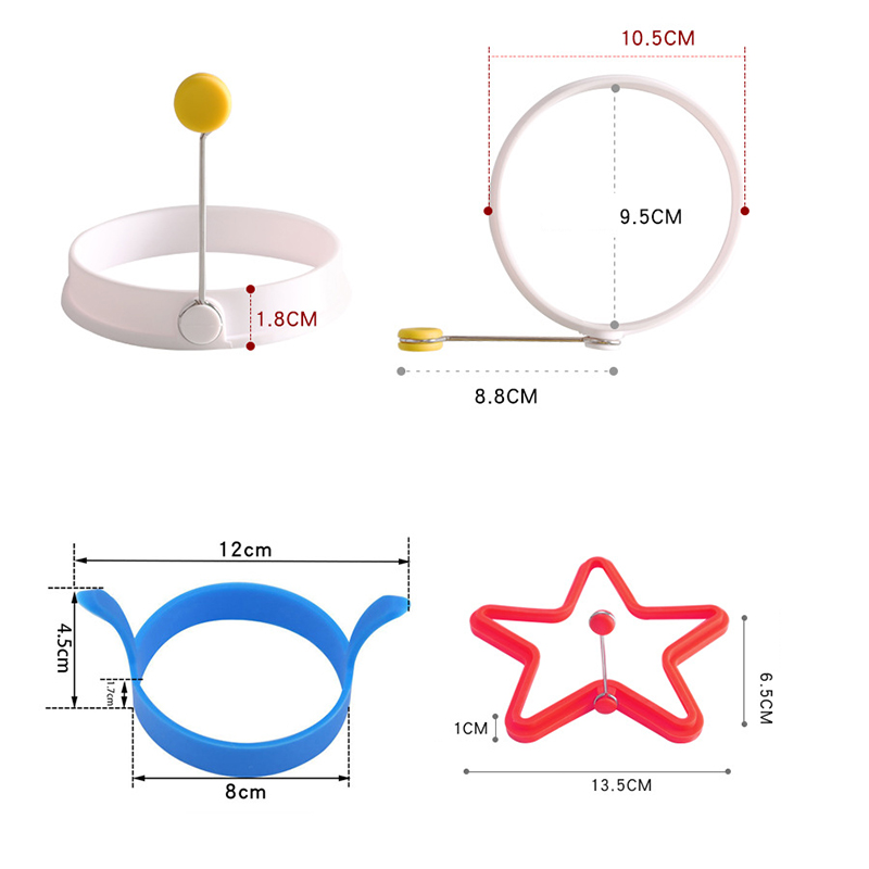 Food Grade Small Egg Holder Color Round Star Heat Resistant Silicone Steamed Egg Tool