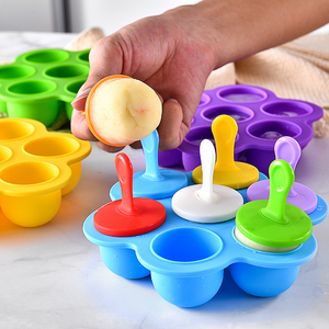 New Style Custom Baby Kid Cartoon Silicone Fondant Food Cake Sticks Maker Tray Mould Ice Cream Mold Set for Children