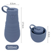 500 Ml Silicone Fitness Portable Drink Cup Travel Outdoor Sports Fold Up Folding Foldable Collapsible Water Bottle