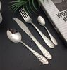 4 Pcs Cheap Silver Flatware Set Spoons Forks And Knife 410 Stainless Steel Restaurant Cutlery
