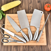 Multifunctional Seven 7 Pcs Set Premium Heavy Duty Stainless Steel Kitchen Chef Knife with Stand Holder Base Rack