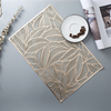 High Quality Hollow Pvc Pla Cemats Eco Friendly Resistant Washable Placemats Luxury Gold Wedding Activity Placemats