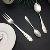 4 Pcs Cheap Silver Flatware Set Spoons Forks And Knife 410 Stainless Steel Restaurant Cutlery