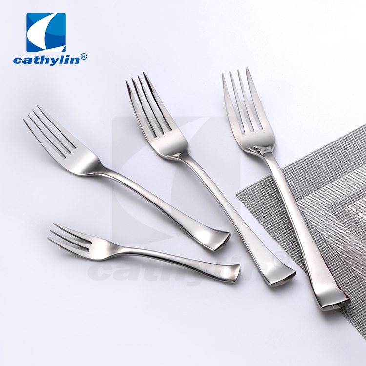 18/10 stainless steel fork spoon knife banquet cutlery set, silver flatware 