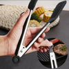 9 12 Inches Stainless Steel Food Tong Set with Silicon Coated