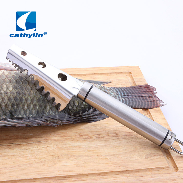 Fish Scale Remover 304 Stainless Steel Fish Scraper for Fast Peeling