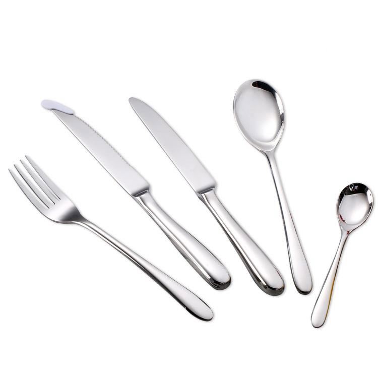 Cathylin 5pcs modern spoons forks knives stainless steel cutlery , 18 10 flatware set with hollow handle 