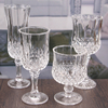 Transparent Drinking Crystal Vintage Embossed Goblet Clear Wine Glasses Cup