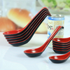 Modern Red Plastic Melamine Tasting Stirrer Soup Spoon for Sugar Espresso Coffee Or Tea
