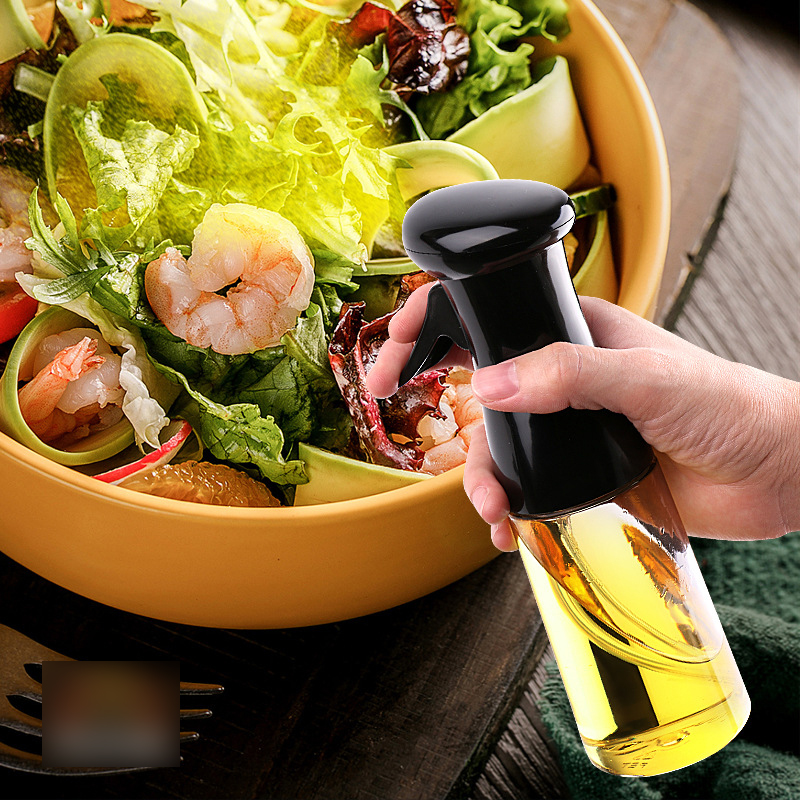 New 200 Ml Grilling Food Empty Olive Glass Bottle Kitchen Mist Air Pressure Oil Dispenser for Cooking
