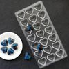 Wholesale 21 Cavity Sweet Love Heart Shaped Plastic Ps Mould Chocolate Mold for Baking