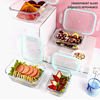 Professional Custom Container Glass Food Storage Container Set with Stoma Plastic Lid