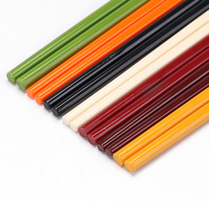 Wholesale Bulk 8 Inch Reusable Colorful Red Clear Plastic Chopsticks for Home Hotel Restaurant Use