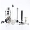11 bartending kit silver color metal stainless steel cocktail shaker set with bamboo stand 360 