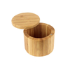 Round Storage Bamboo Wood Container Spice Jar Set with Lid